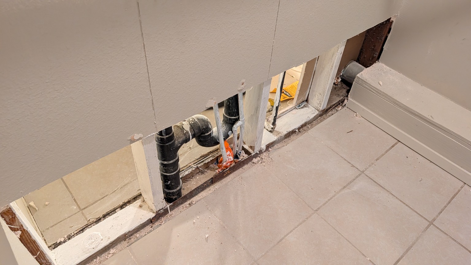 Plumbing line access