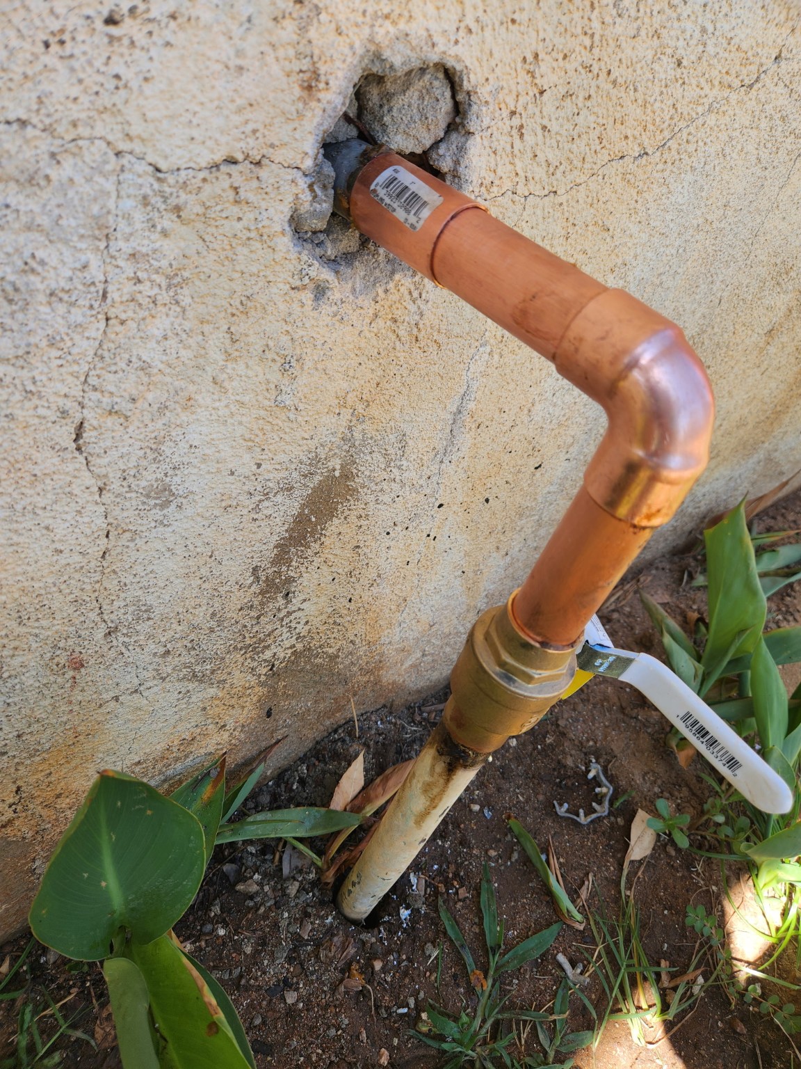 Exterior Copper Plumbing